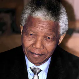 Photo de Nelson Mandela · Crédits photo Kingkongphoto &amp; www.celebrity-photos.com from Laurel · Wikimedia Commons