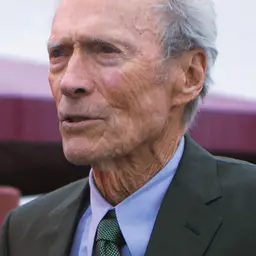 Photo de Clint Eastwood · Crédits photo Lance Cpl. Melissa I. Ugalde · Wikimedia Commons