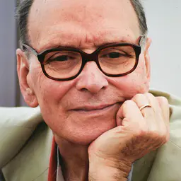 Photo de Ennio Morricone · Crédits photo Olivier Strecker · Wikimedia Commons